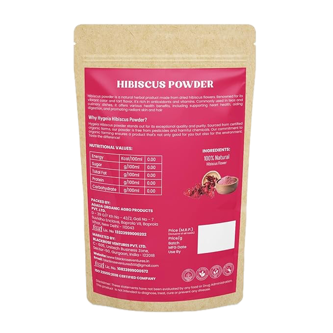 HYGEIA Beetroot Powder: 200 G | Face, Lips, Hair, Drinking, Eating, Immunity, Pre-Workout | Improving Heart Health | Supporting Blood Pressure | Glowing, Shiny Skin Face Pack, Healthy Pinkish Skin And Rosy Cheeks | Free Of Parabens and Sulphates |