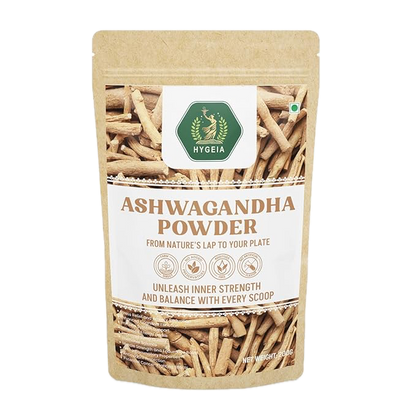 HYGEIA Ashwagandha Root Powder (100 G) - Ashwagandha Supplement | Indian Ginseng, Withania Somnifera | Active Withanolides, Adaptogenic Ayurvedic Herbal Supplements, Gluten Free, India Origin